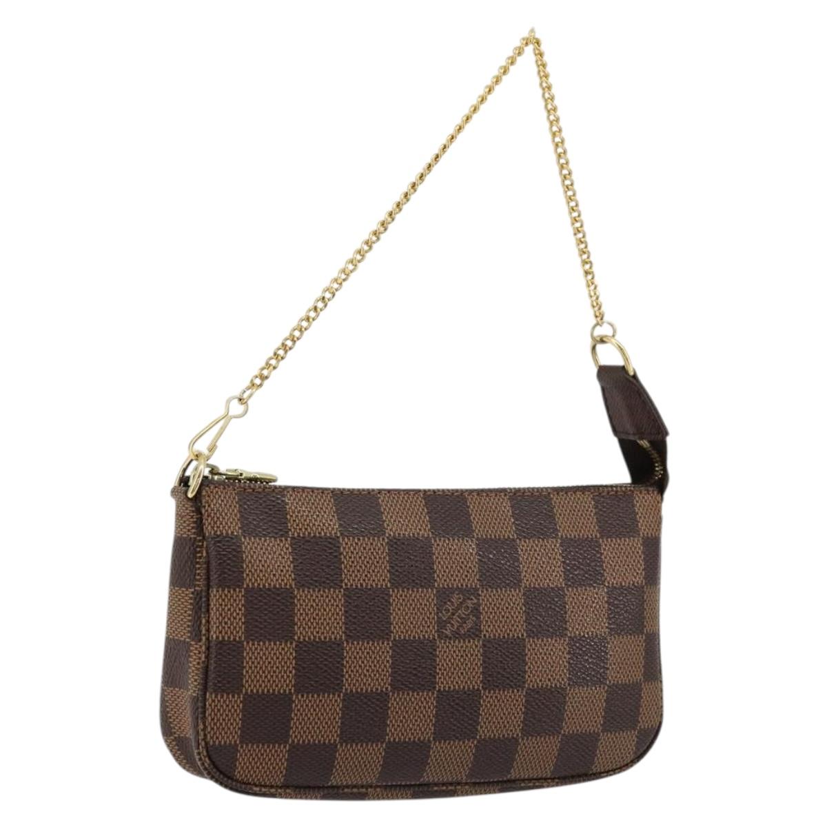 LOUIS VUITTON Damier Ebene Mini Pochette Accessoires Pouch N58009 Auth 178604A
