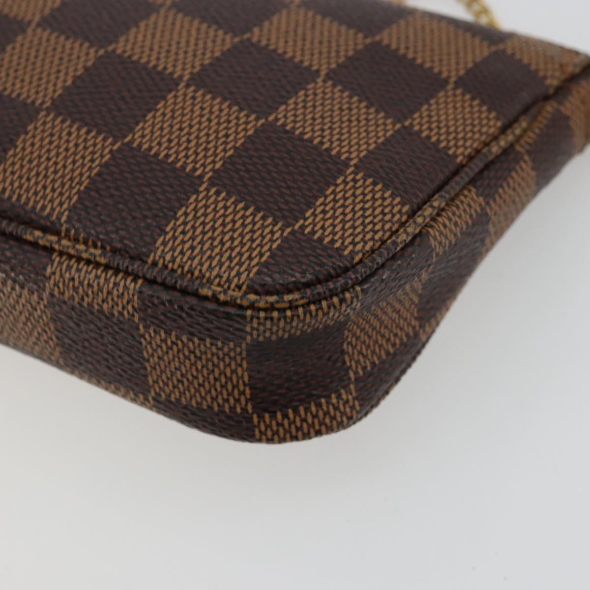 LOUIS VUITTON Damier Ebene Mini Pochette Accessoires Pouch N58009 Auth 178604A