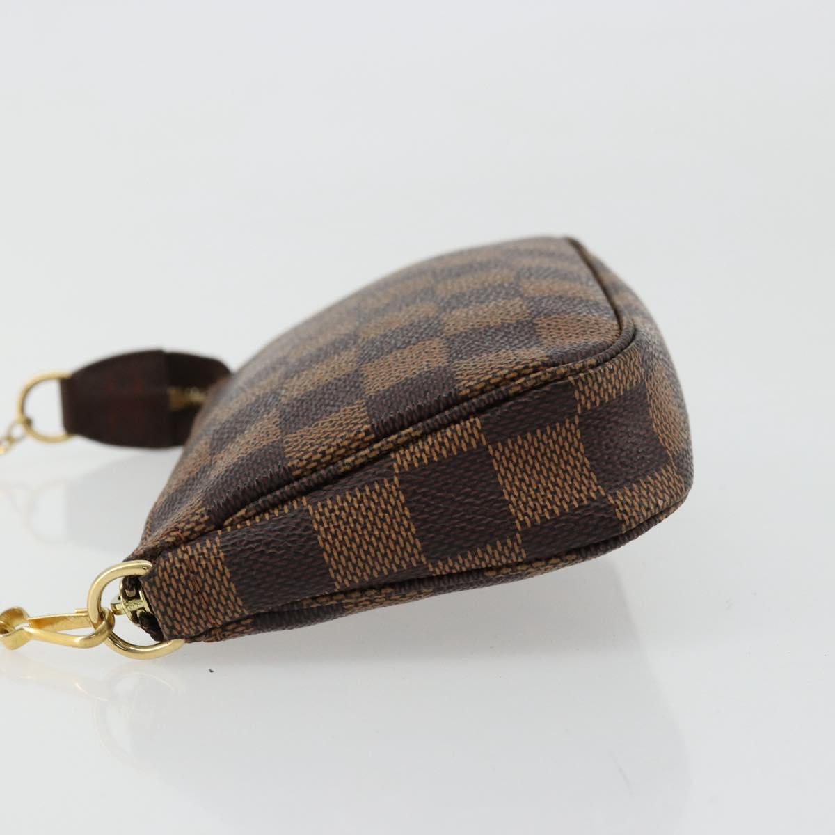 LOUIS VUITTON Damier Ebene Mini Pochette Accessoires Pouch N58009 Auth 178604A