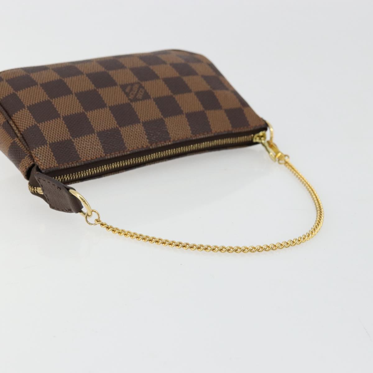 LOUIS VUITTON Damier Ebene Mini Pochette Accessoires Pouch N58009 Auth 178604A