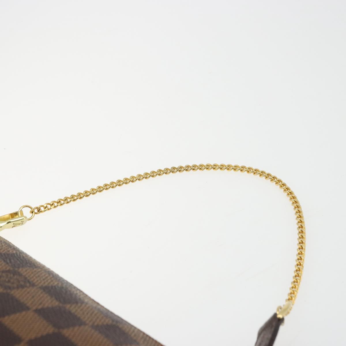 LOUIS VUITTON Damier Ebene Mini Pochette Accessoires Pouch N58009 Auth 178604A