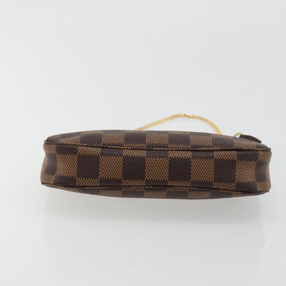 LOUIS VUITTON Damier Ebene Mini Pochette Accessoires Pouch N58009 Auth 178604A