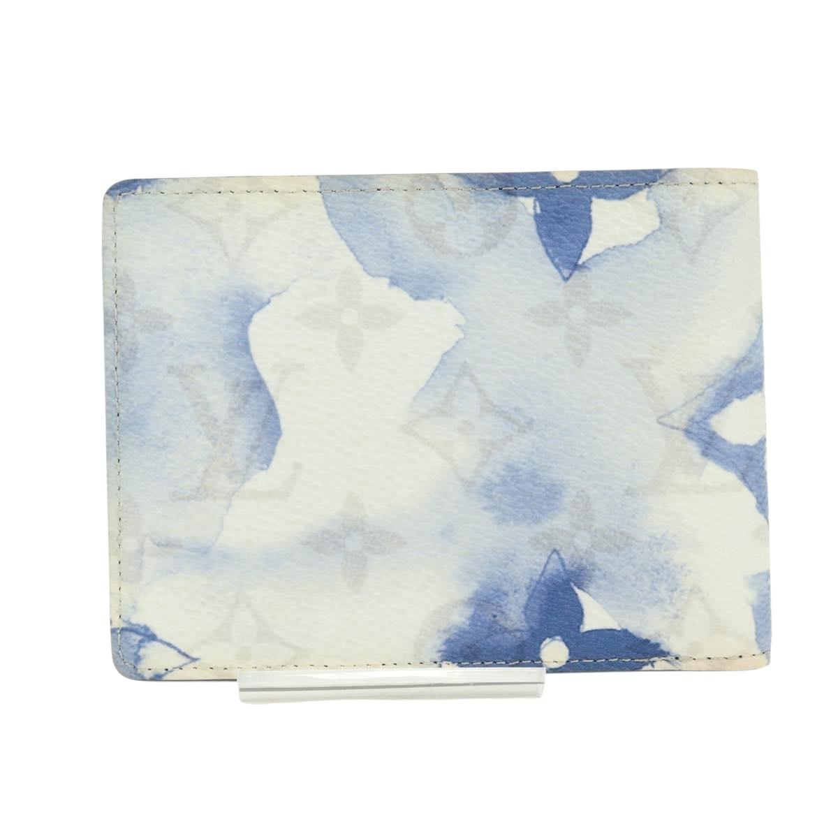 LOUIS VUITTON Watercolor Portefeuille Multi Ple Wallet Blue M80458 Auth 178607M