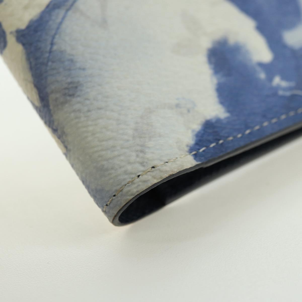 LOUIS VUITTON Watercolor Portefeuille Multi Ple Wallet Blue M80458 Auth 178607M