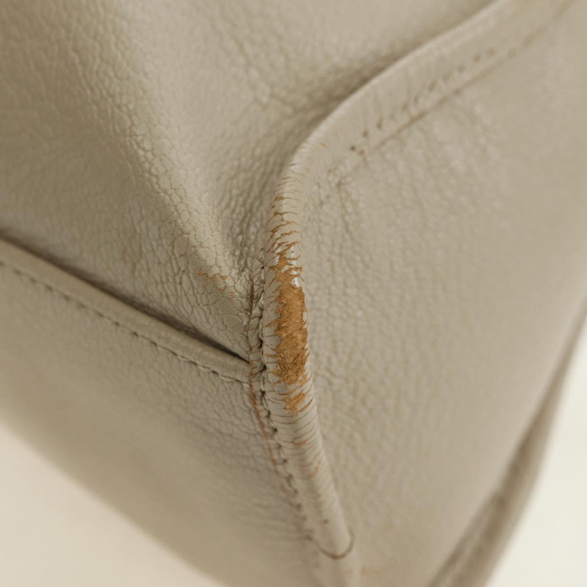 BALENCIAGA Classic Metal Edge City Bag Leather 2way Beige 432831 Auth 178610SAM