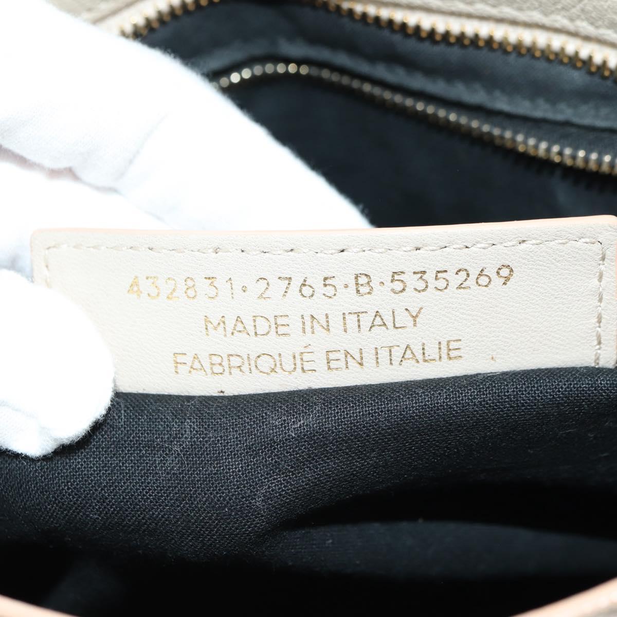 BALENCIAGA Classic Metal Edge City Bag Leather 2way Beige 432831 Auth 178610SAM