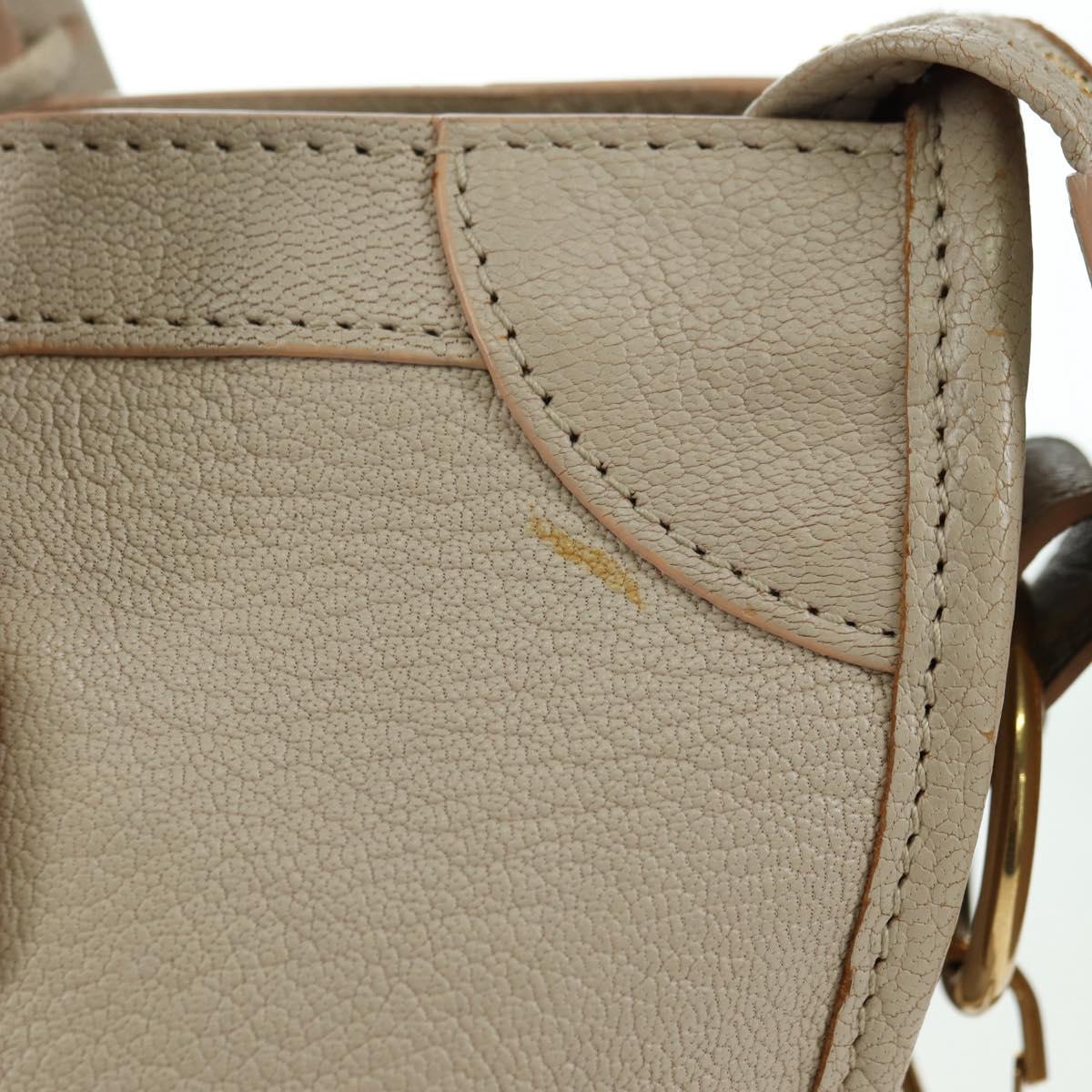 BALENCIAGA Classic Metal Edge City Bag Leather 2way Beige 432831 Auth 178610SAM