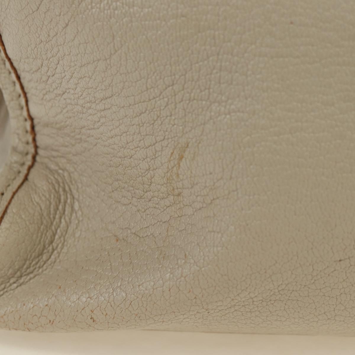 BALENCIAGA Classic Metal Edge City Bag Leather 2way Beige 432831 Auth 178610SAM