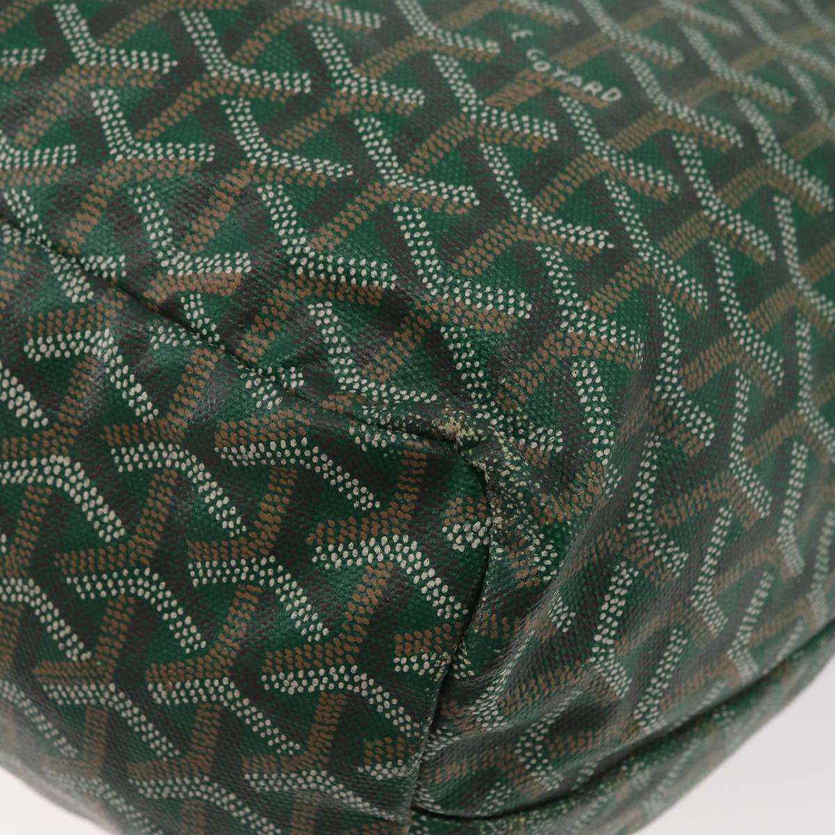 GOYARD Saint Louis PM Tote Bag PVC Green Auth 178611