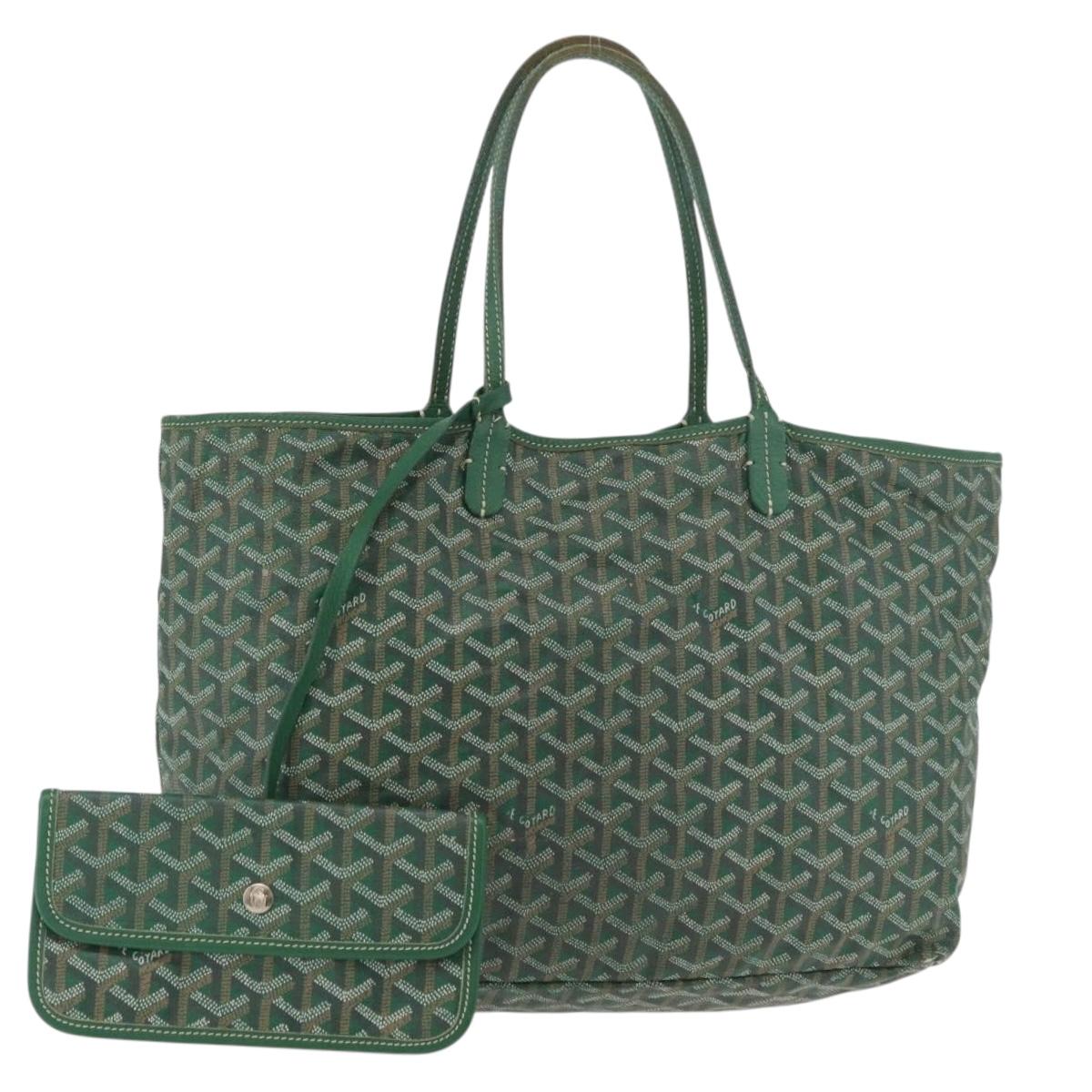 GOYARD Saint Louis PM Tote Bag PVC Green Auth 178611
