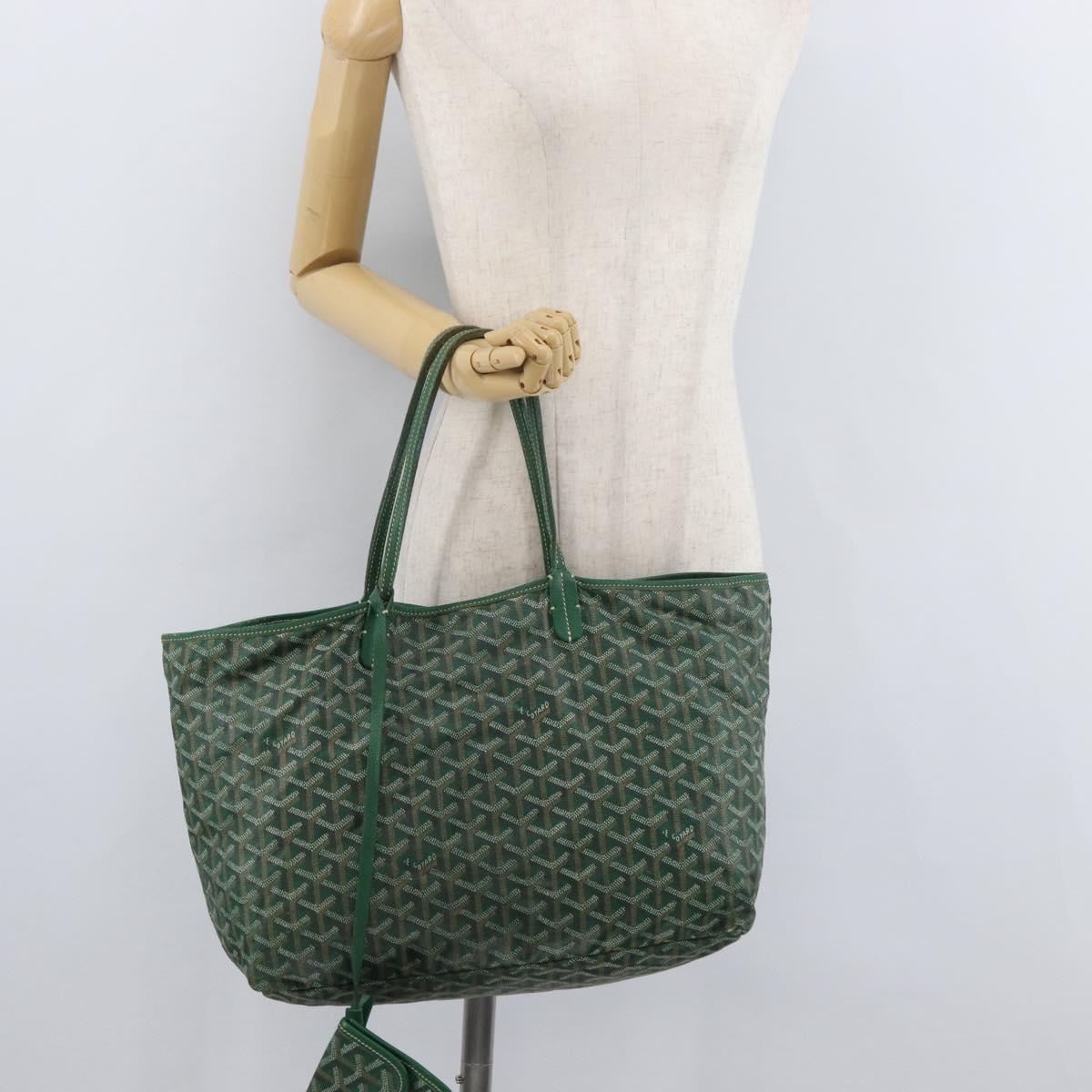 GOYARD Saint Louis PM Tote Bag PVC Green Auth 178611