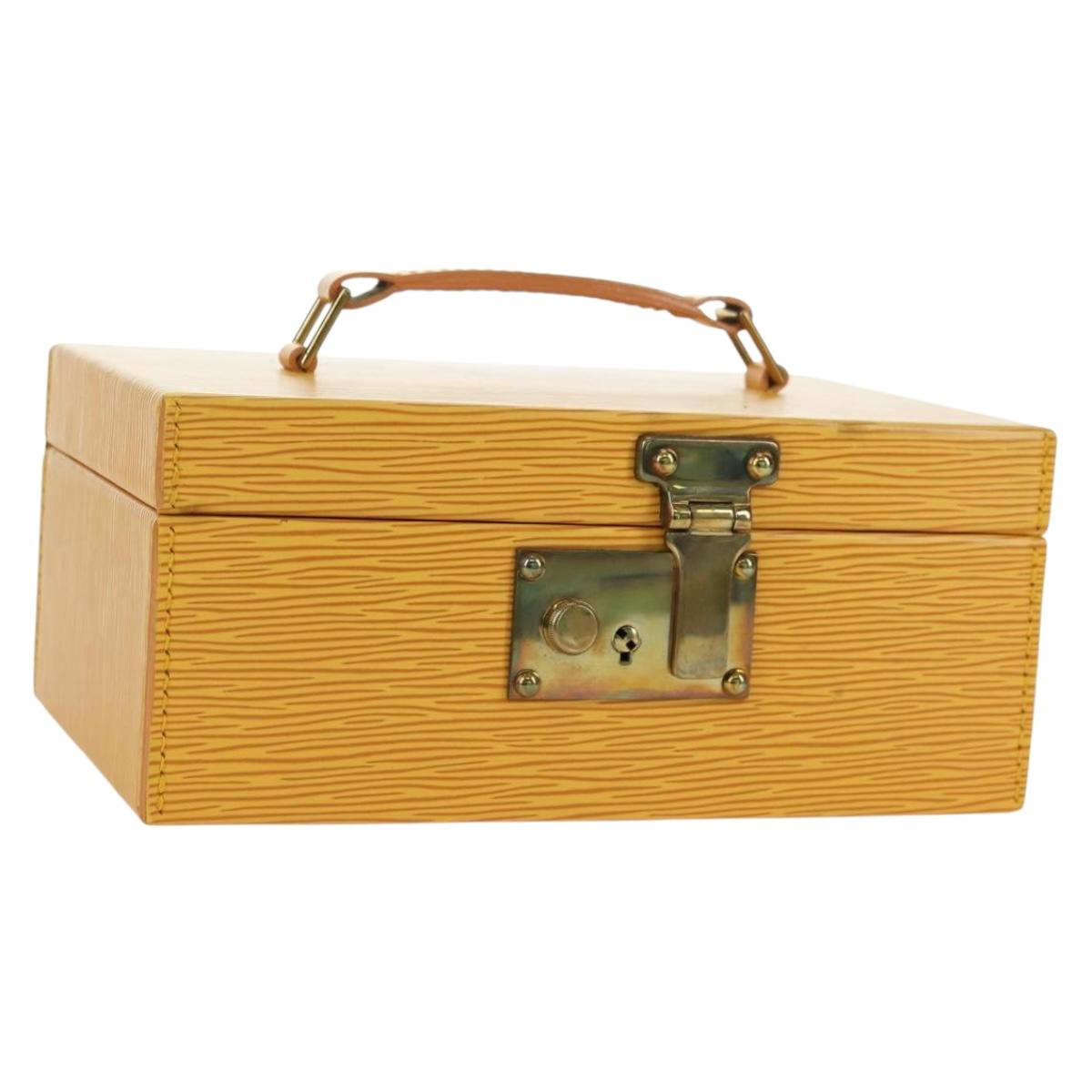 LOUIS VUITTON Epi Boite A Tour Jewelry Box SPO Yellow LV Auth 178614SV