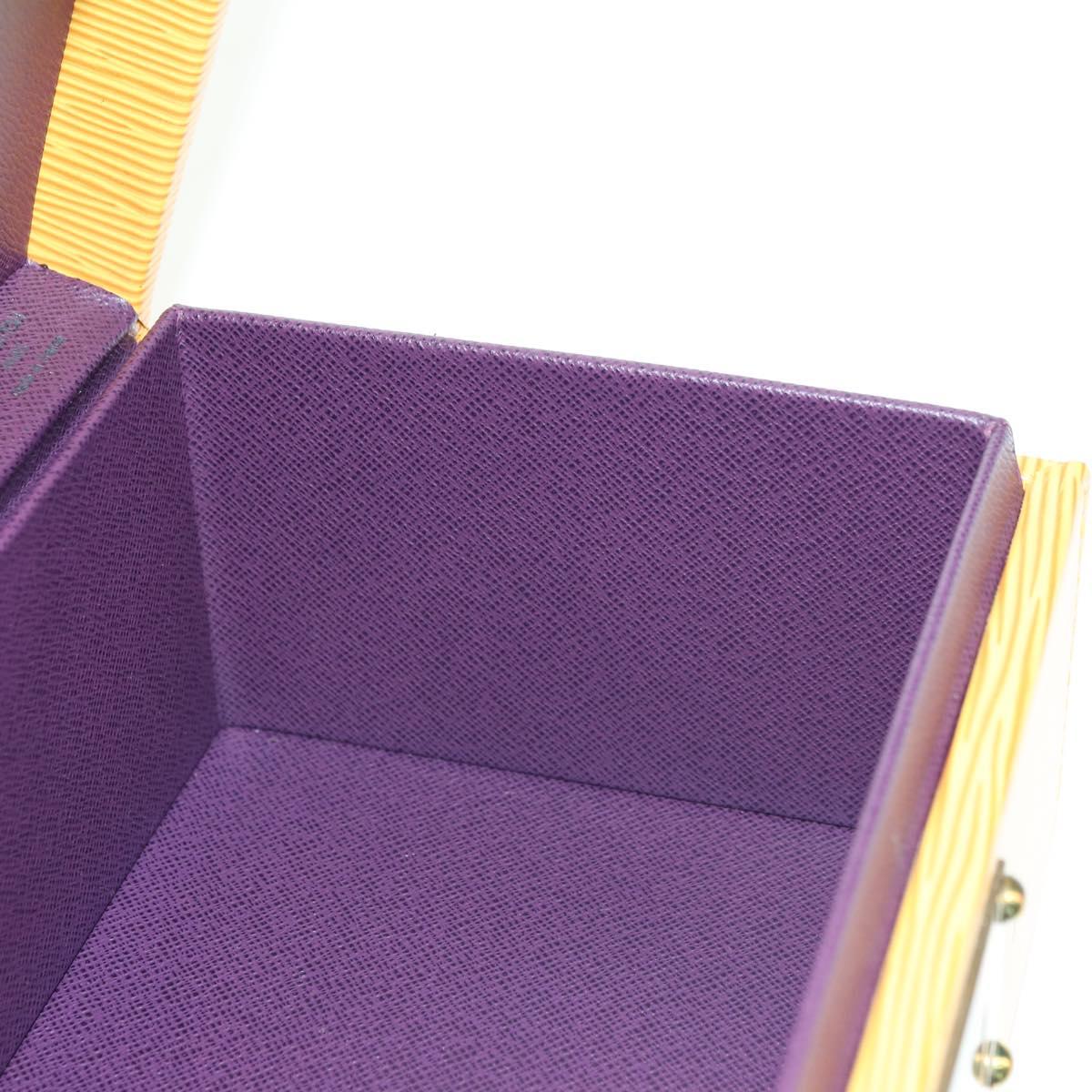 LOUIS VUITTON Epi Boite A Tour Jewelry Box SPO Yellow LV Auth 178614SV