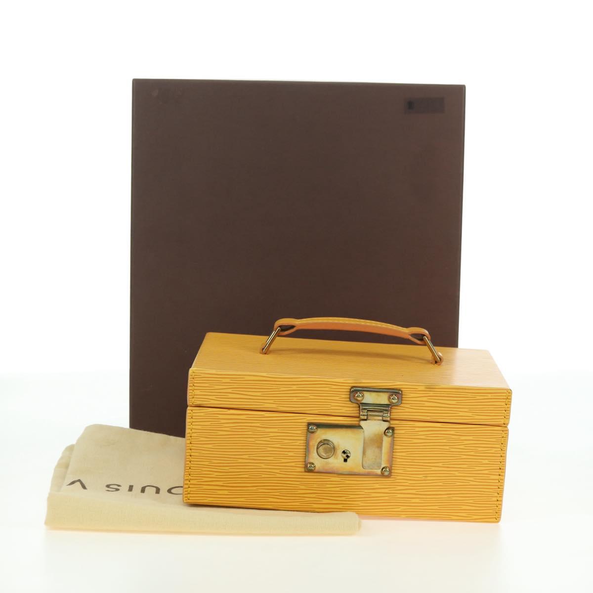 LOUIS VUITTON Epi Boite A Tour Jewelry Box SPO Yellow LV Auth 178614SV