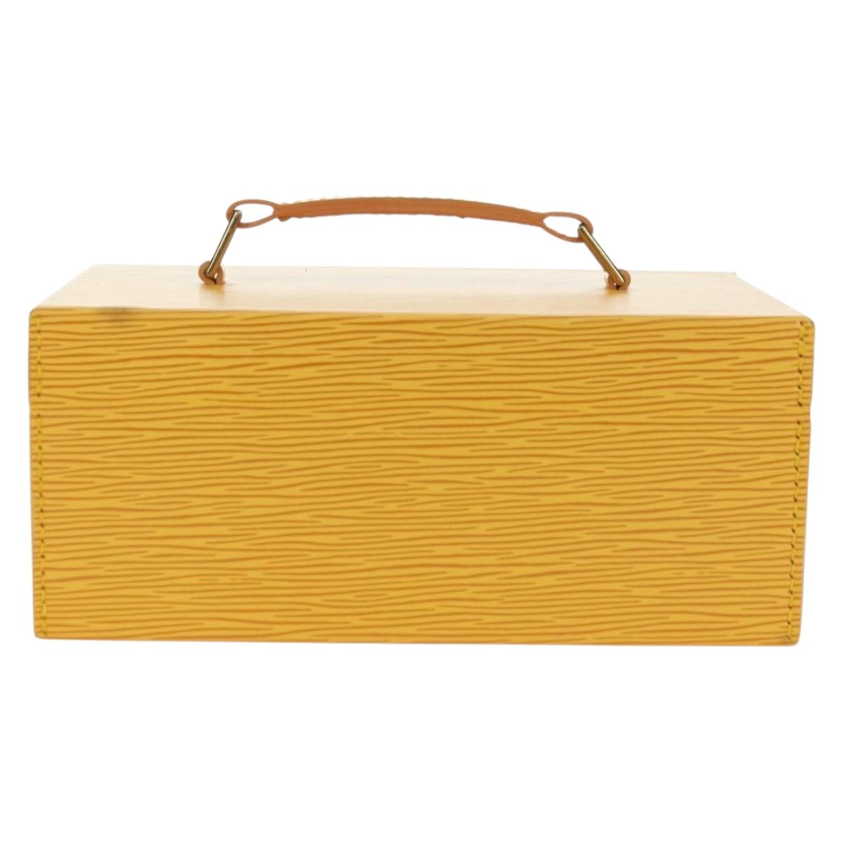 LOUIS VUITTON Epi Boite A Tour Jewelry Box SPO Yellow LV Auth 178614SV