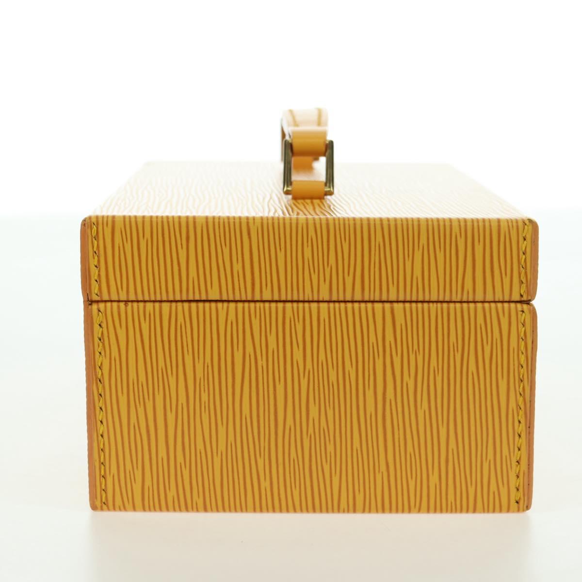 LOUIS VUITTON Epi Boite A Tour Jewelry Box SPO Yellow LV Auth 178614SV