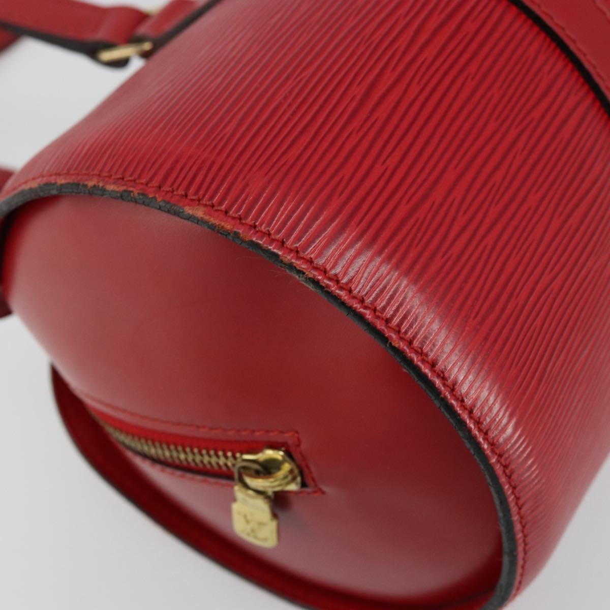 LOUIS VUITTON Epi Soufflot Hand Bag Red M52227 LV Auth 178621