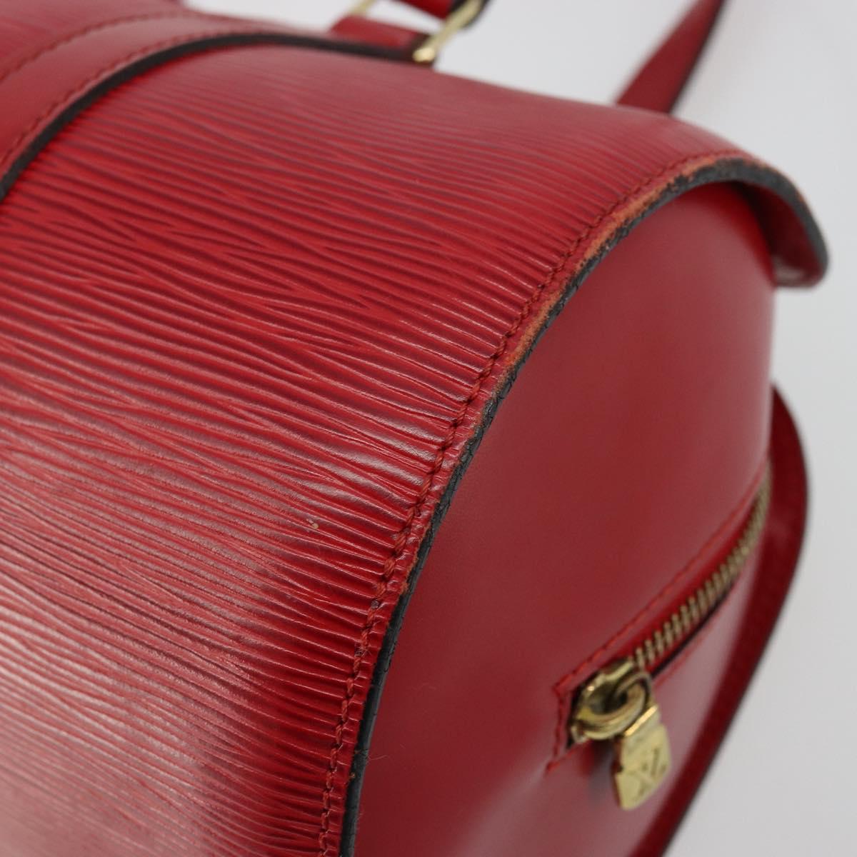 LOUIS VUITTON Epi Soufflot Hand Bag Red M52227 LV Auth 178621
