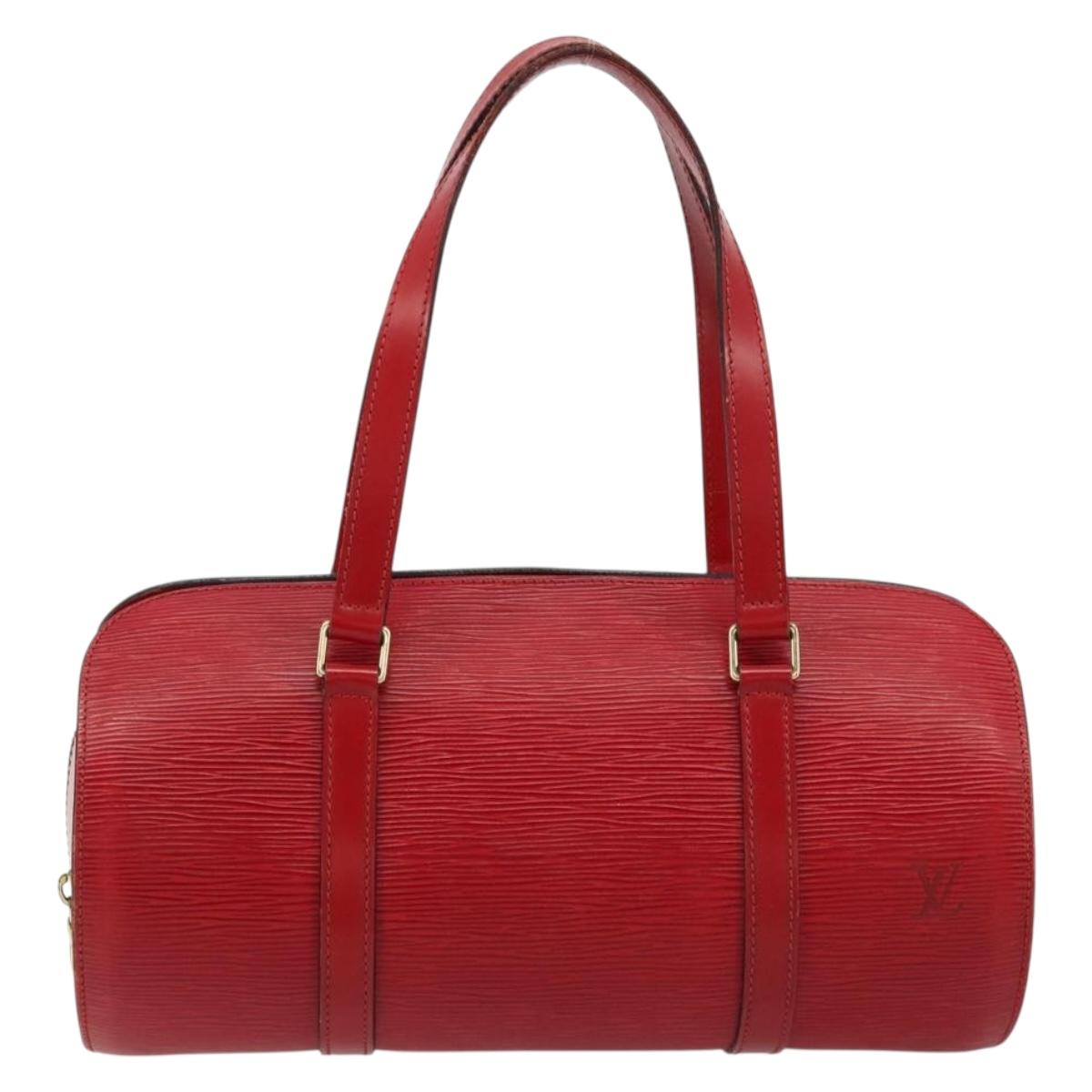 LOUIS VUITTON Epi Soufflot Hand Bag Red M52227 LV Auth 178621