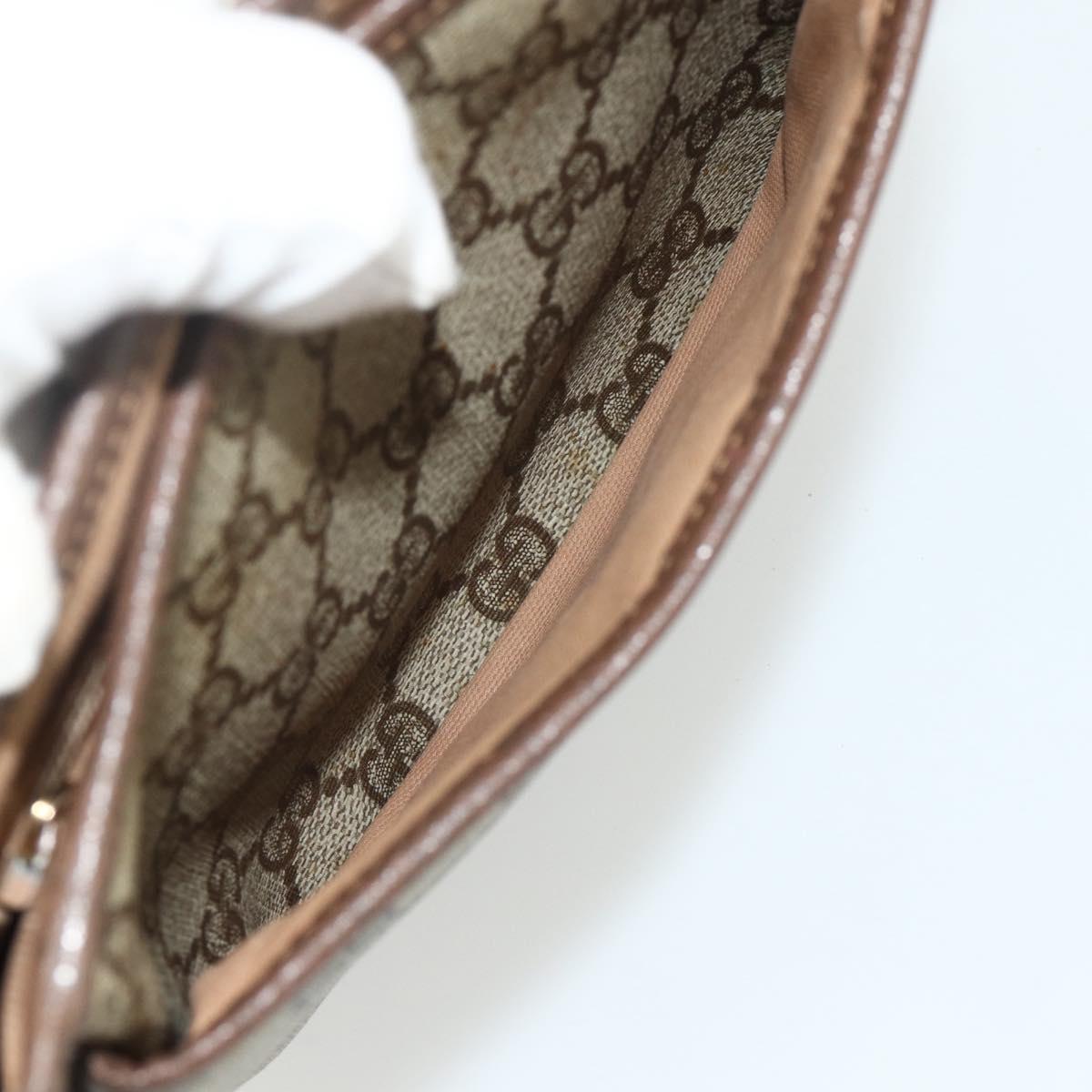 GUCCI GG Supreme Shoulder Bag PVC Beige Gold 001 58 6861 Auth 178629