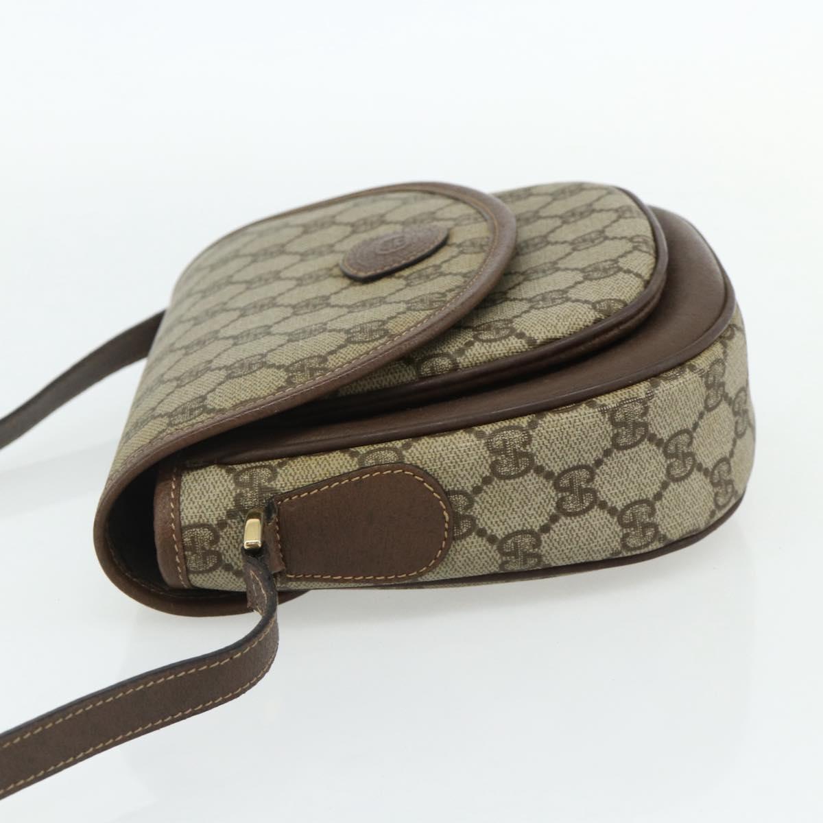 GUCCI GG Supreme Shoulder Bag PVC Beige Gold 001 58 6861 Auth 178629