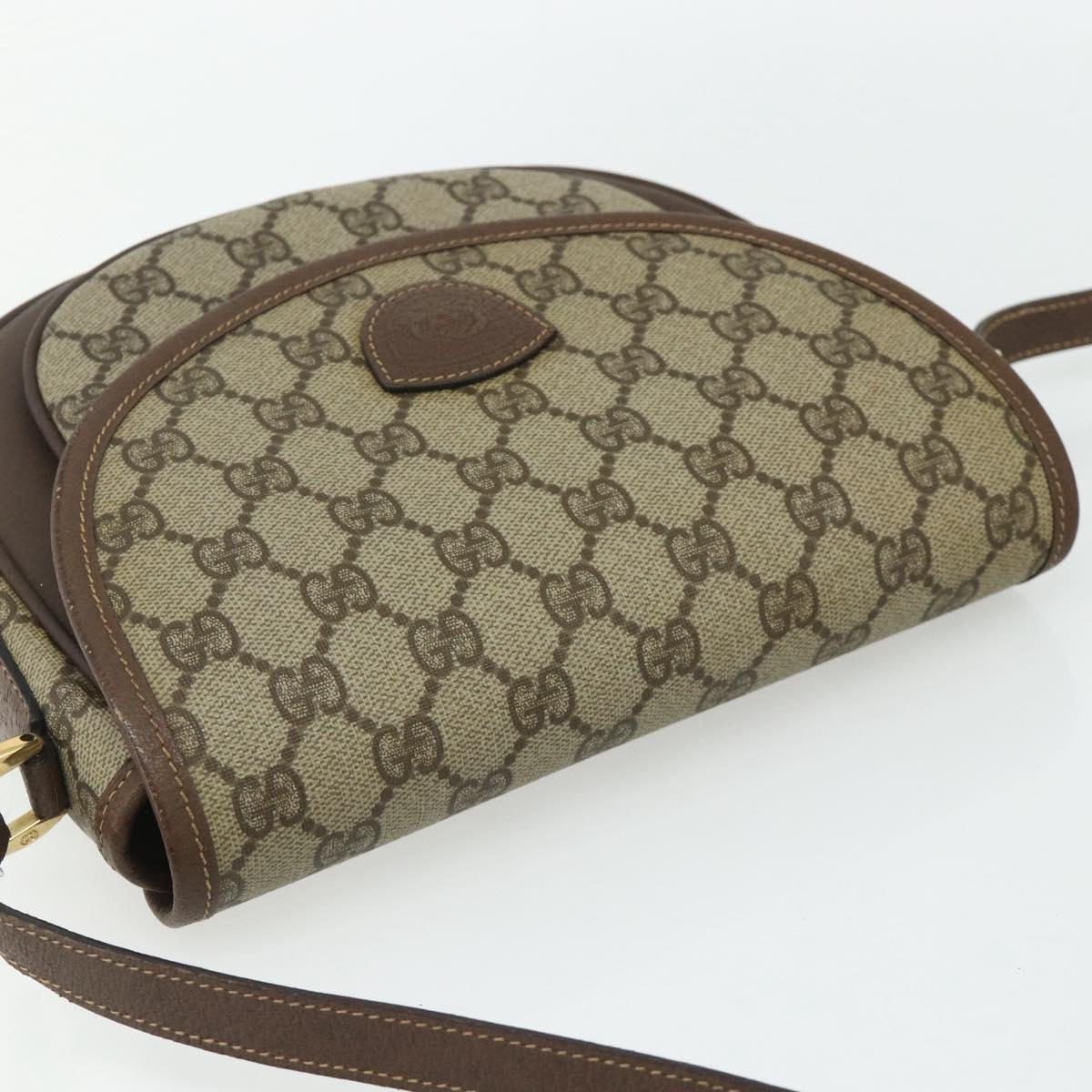GUCCI GG Supreme Shoulder Bag PVC Beige Gold 001 58 6861 Auth 178629
