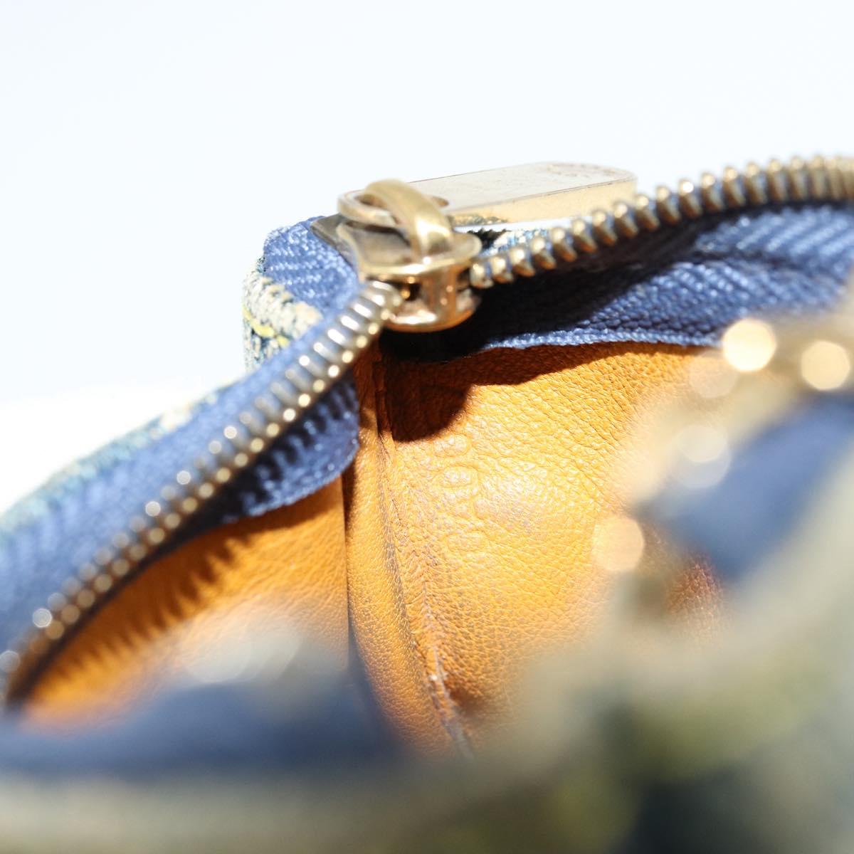 LOUIS VUITTON Monogram Denim Pochette Cles Purse Blue M95343 LV Auth 178632A
