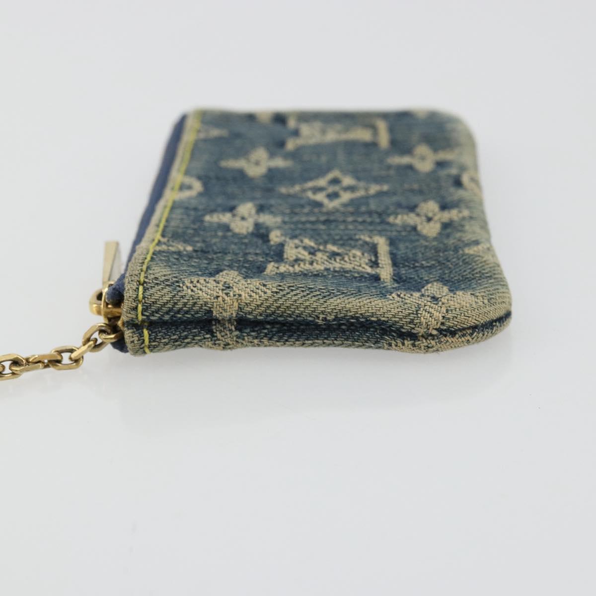 LOUIS VUITTON Monogram Denim Pochette Cles Purse Blue M95343 LV Auth 178632A