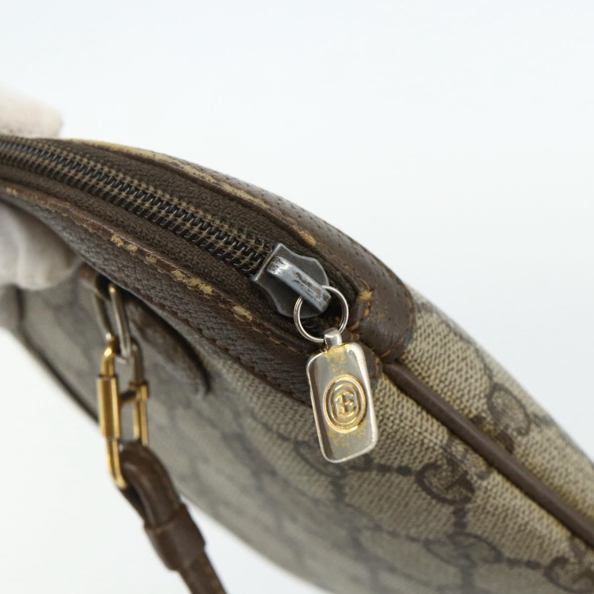 GUCCI GG Supreme Shoulder Bag PVC Beige Gold 904 02 047 Auth 178634