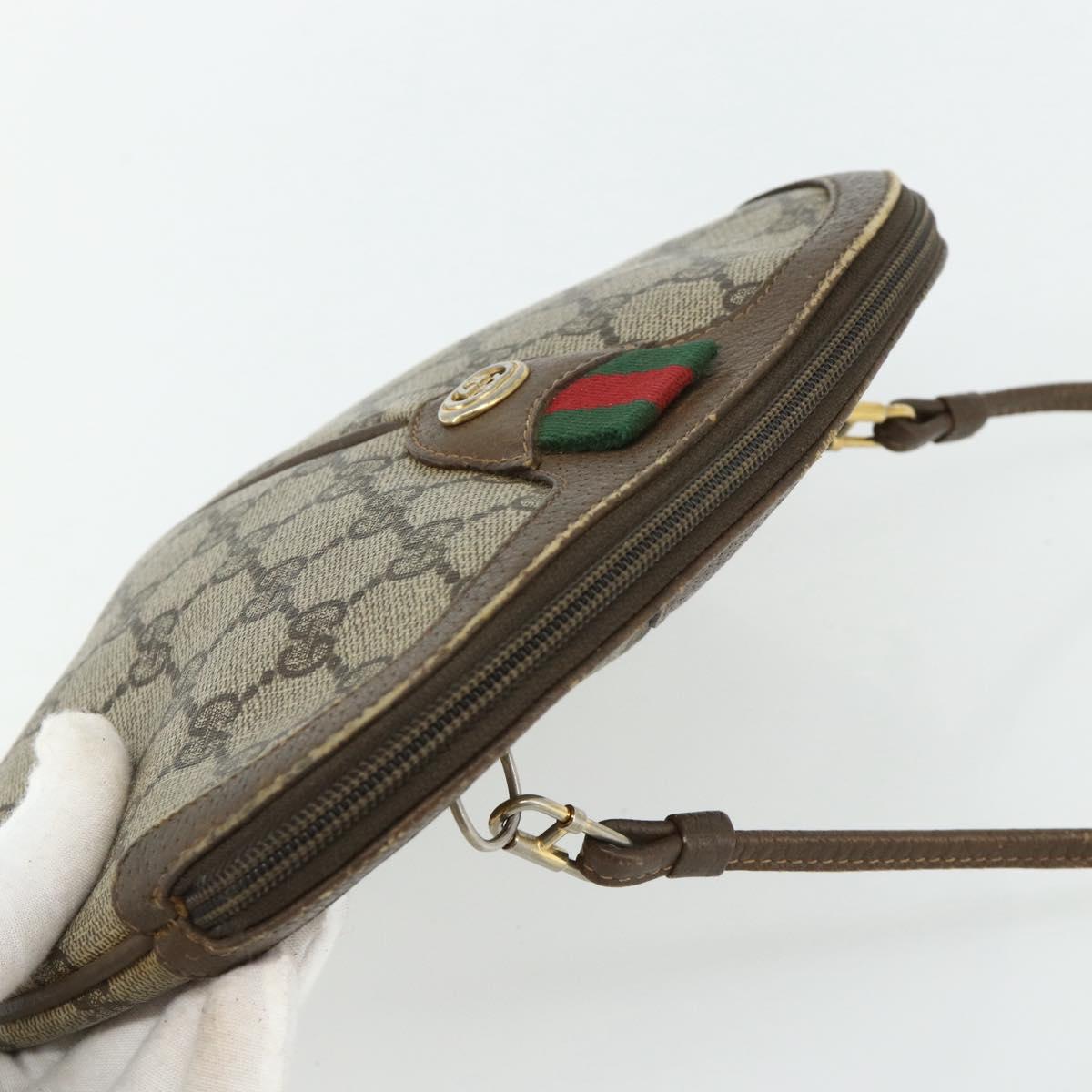 GUCCI GG Supreme Shoulder Bag PVC Beige Gold 904 02 047 Auth 178634