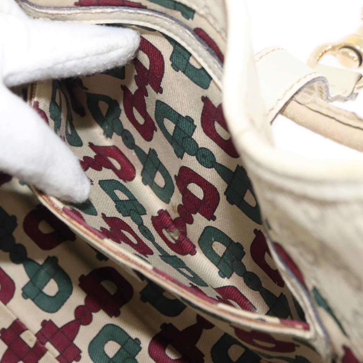 GUCCI GG Canvas Guccissima Jackie Bag Leather Cream Gold 203494 Auth 178636