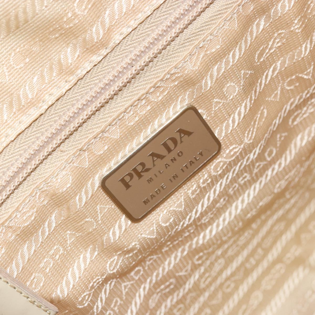 PRADA Backpack Nylon Khaki Silver Auth 178638