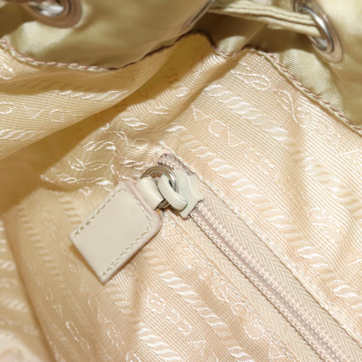 PRADA Backpack Nylon Khaki Silver Auth 178638