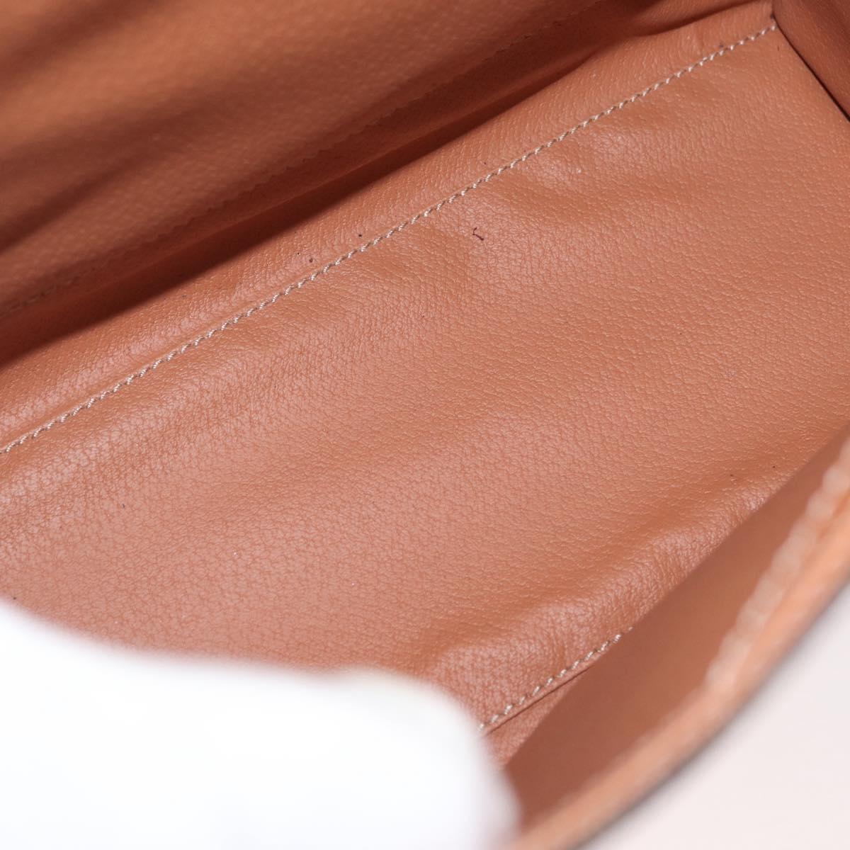 CELINE Macadam Canvas Hand Bag PVC Leather Brown Gold Auth 178653A