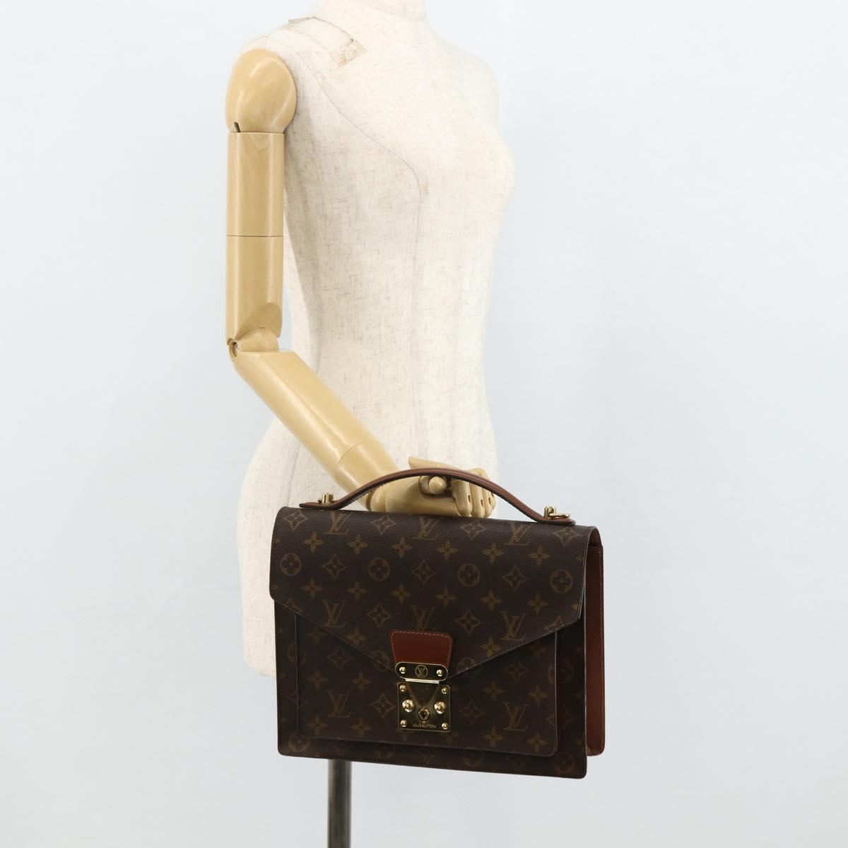 LOUIS VUITTON Monogram Monceau 28 Hand Bag M51185 LV Auth 178656