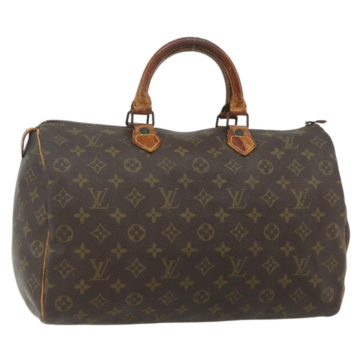 LOUIS VUITTON Monogram Speedy 35 Hand Bag M41524 LV Auth 178680