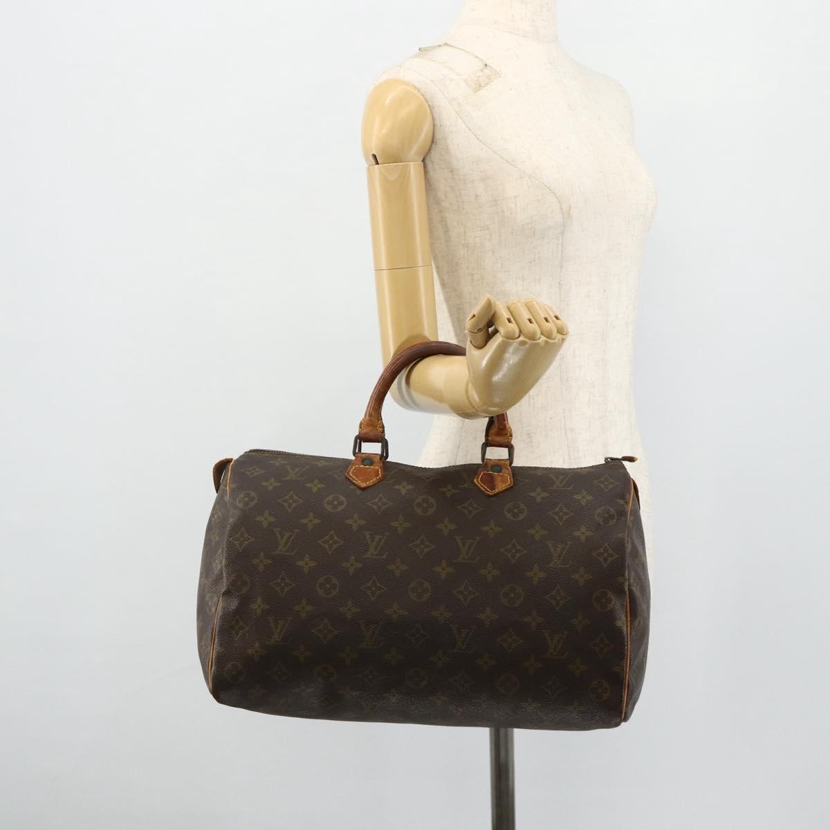 LOUIS VUITTON Monogram Speedy 35 Hand Bag M41524 LV Auth 178680
