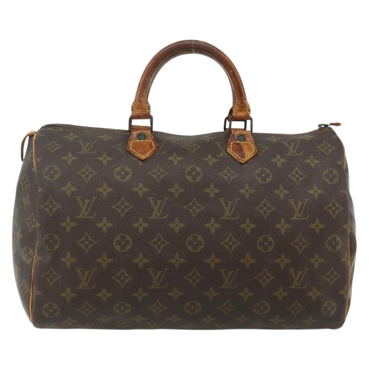 LOUIS VUITTON Monogram Speedy 35 Hand Bag M41524 LV Auth 178680