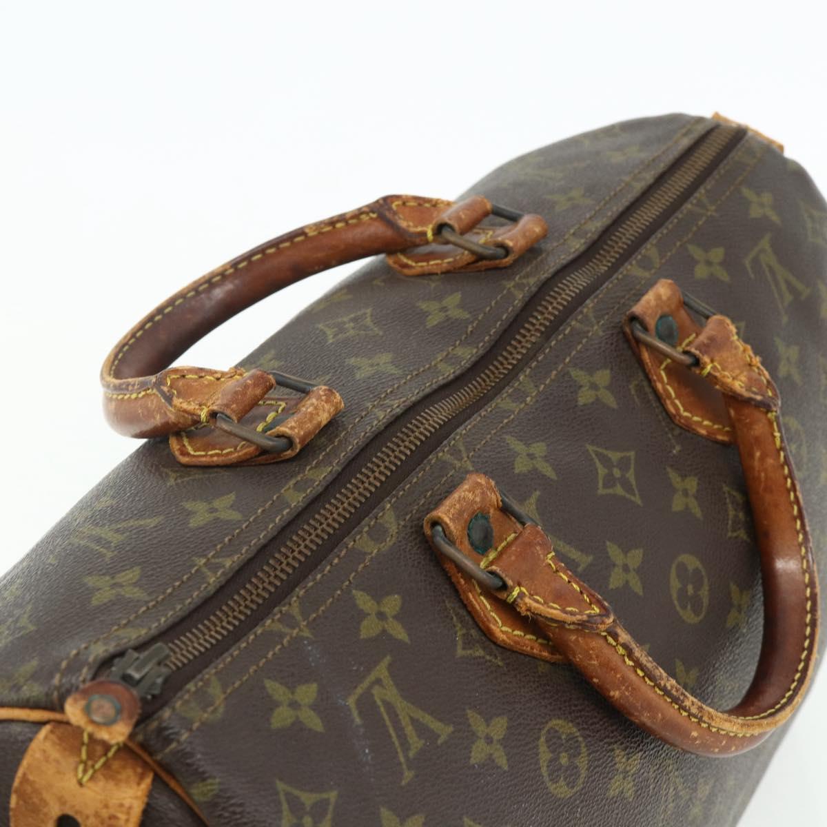 LOUIS VUITTON Monogram Speedy 35 Hand Bag M41524 LV Auth 178680