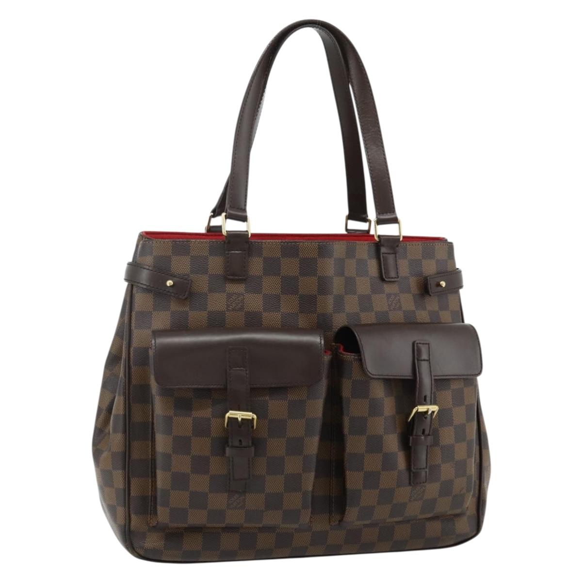 LOUIS VUITTON Damier Ebene Uzes Hand Bag N51128 LV Auth 178683
