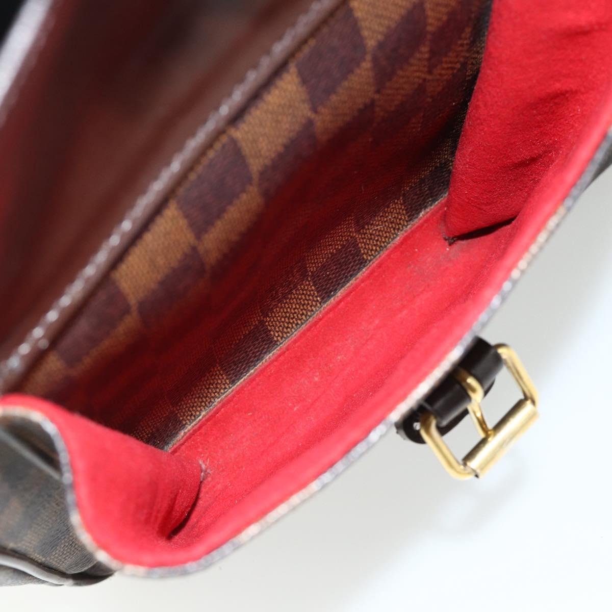LOUIS VUITTON Damier Ebene Uzes Hand Bag N51128 LV Auth 178683