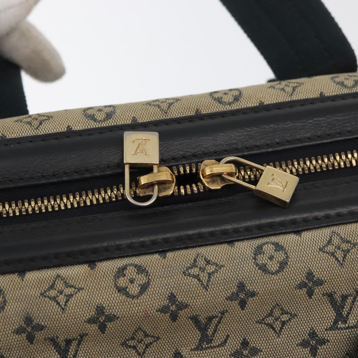 LOUIS VUITTON Monogram Mini Josephine GM Hand Bag Blue M92211 LV Auth 178684