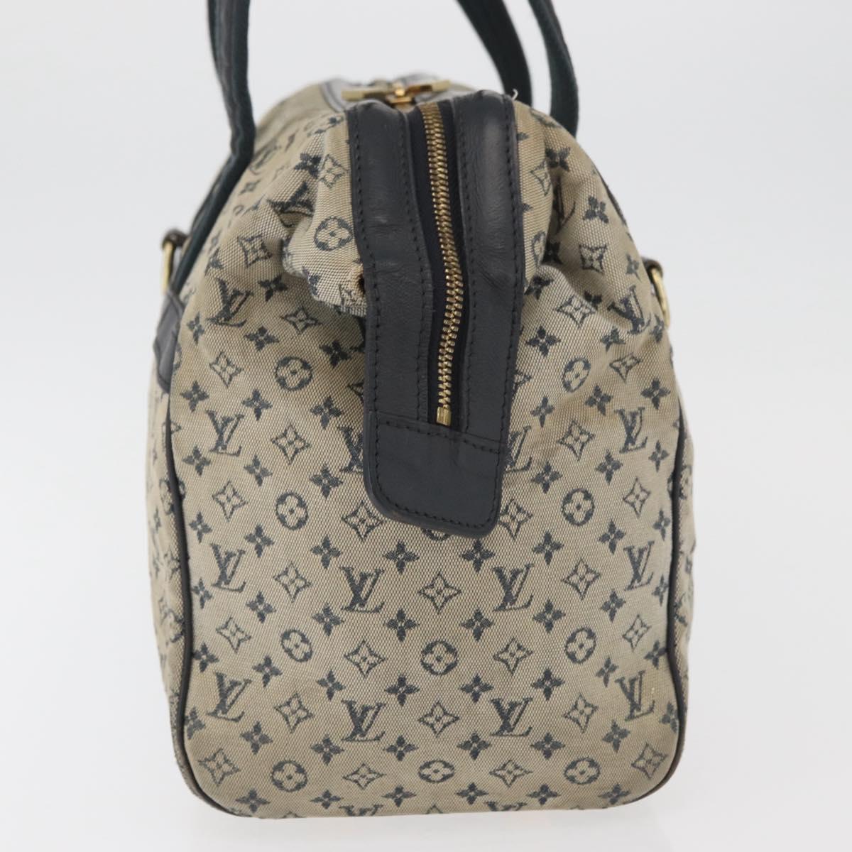 LOUIS VUITTON Monogram Mini Josephine GM Hand Bag Blue M92211 LV Auth 178684