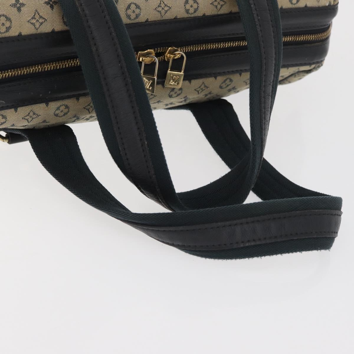 LOUIS VUITTON Monogram Mini Josephine GM Hand Bag Blue M92211 LV Auth 178684