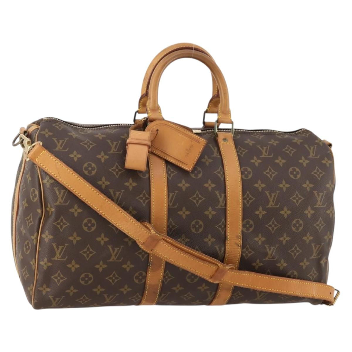 LOUIS VUITTON Monogram Keepall Bandouliere 45 Boston Bag M41418 LV Auth 178703A