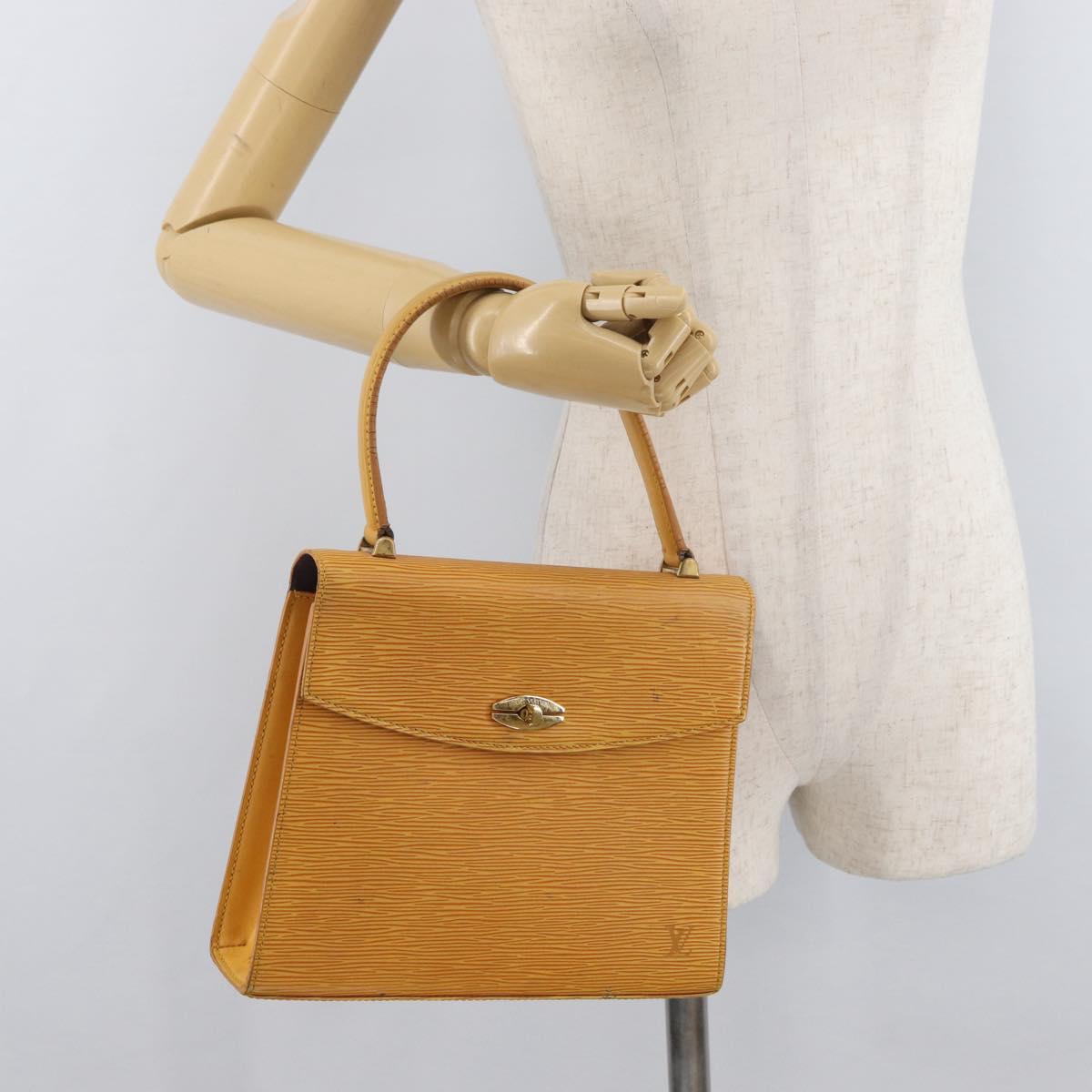 LOUIS VUITTON Epi Malesherbes Hand Bag Tassili Yellow Jonne M52379 Auth 178722