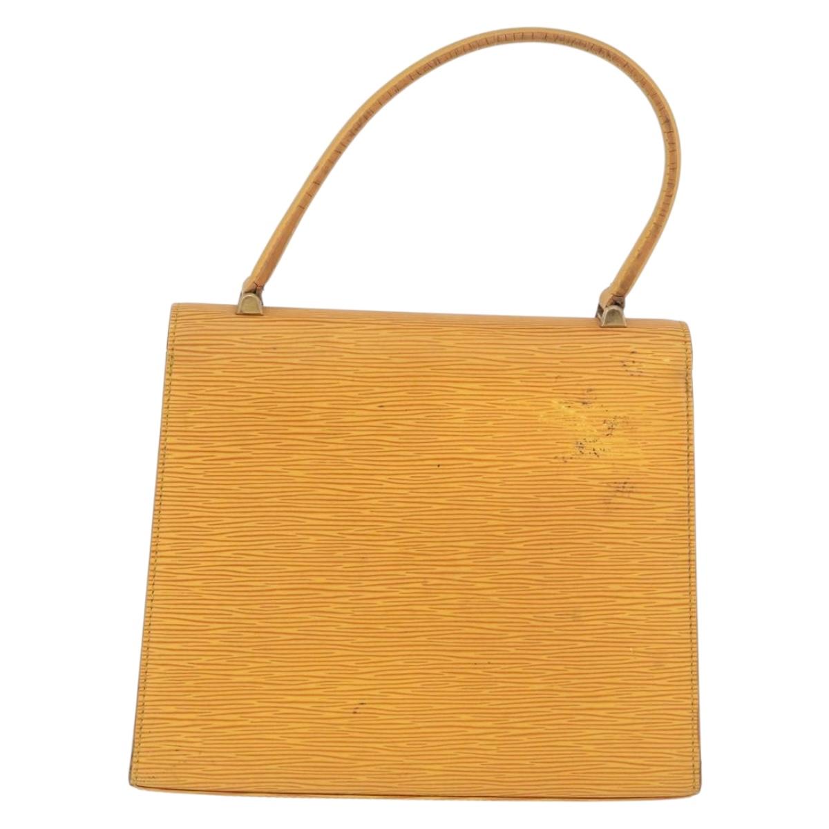 LOUIS VUITTON Epi Malesherbes Hand Bag Tassili Yellow Jonne M52379 Auth 178722