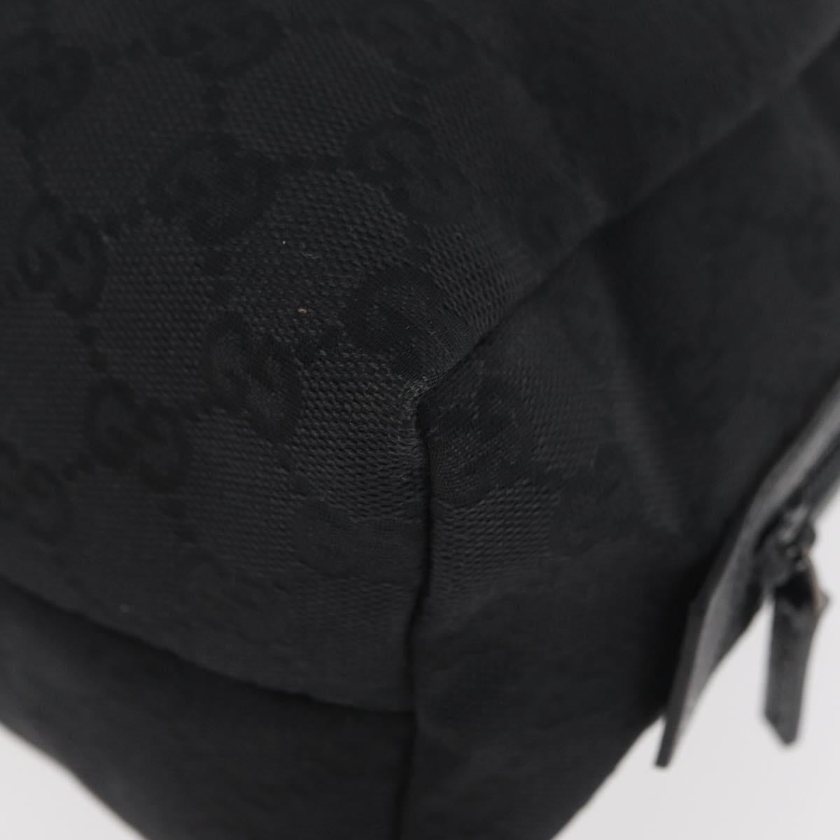 GUCCI GG Canvas Hand Bag Black Silver 124542 Auth 178727A