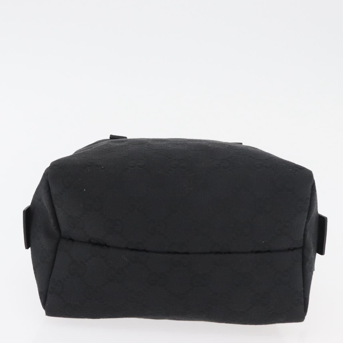 GUCCI GG Canvas Hand Bag Black Silver 124542 Auth 178727A