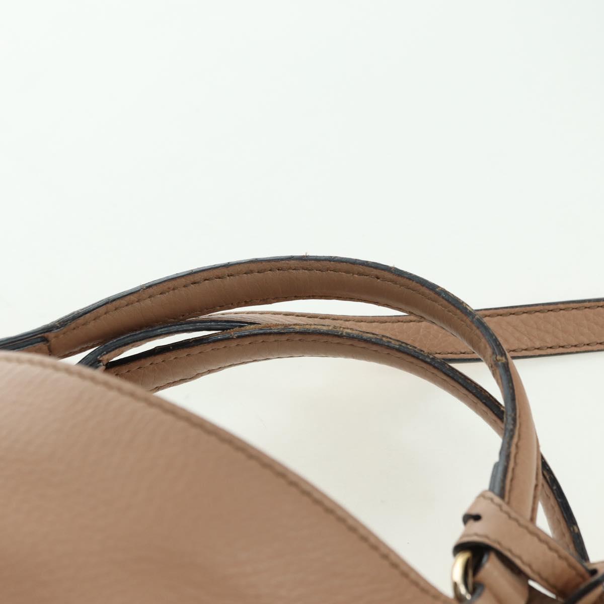 GUCCI Soho Hand Bag Leather 2way Pink Gold 336751 Auth 178732V